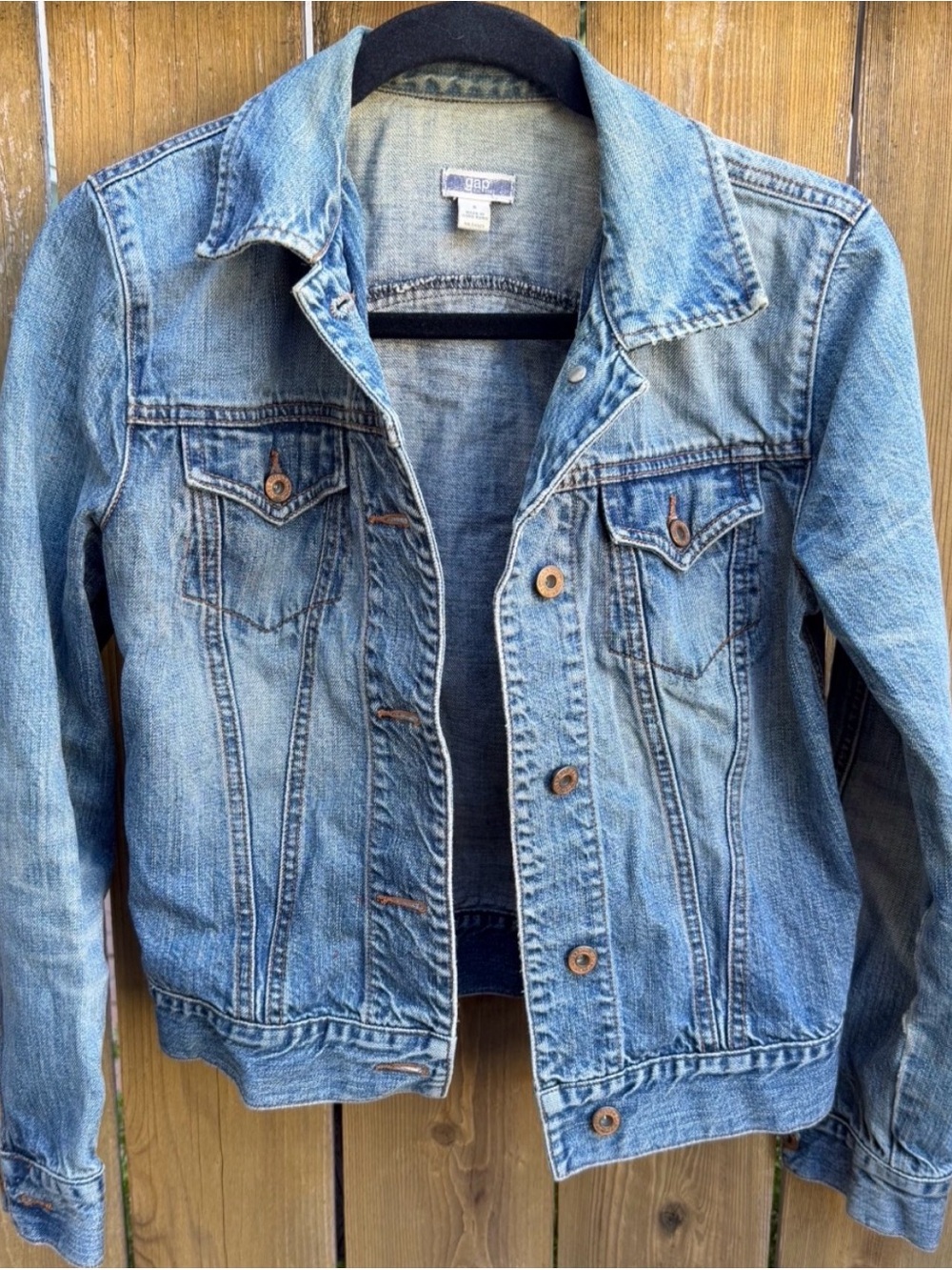 Vintage Gap Classic Light Blue Denim Jacket - Women S
